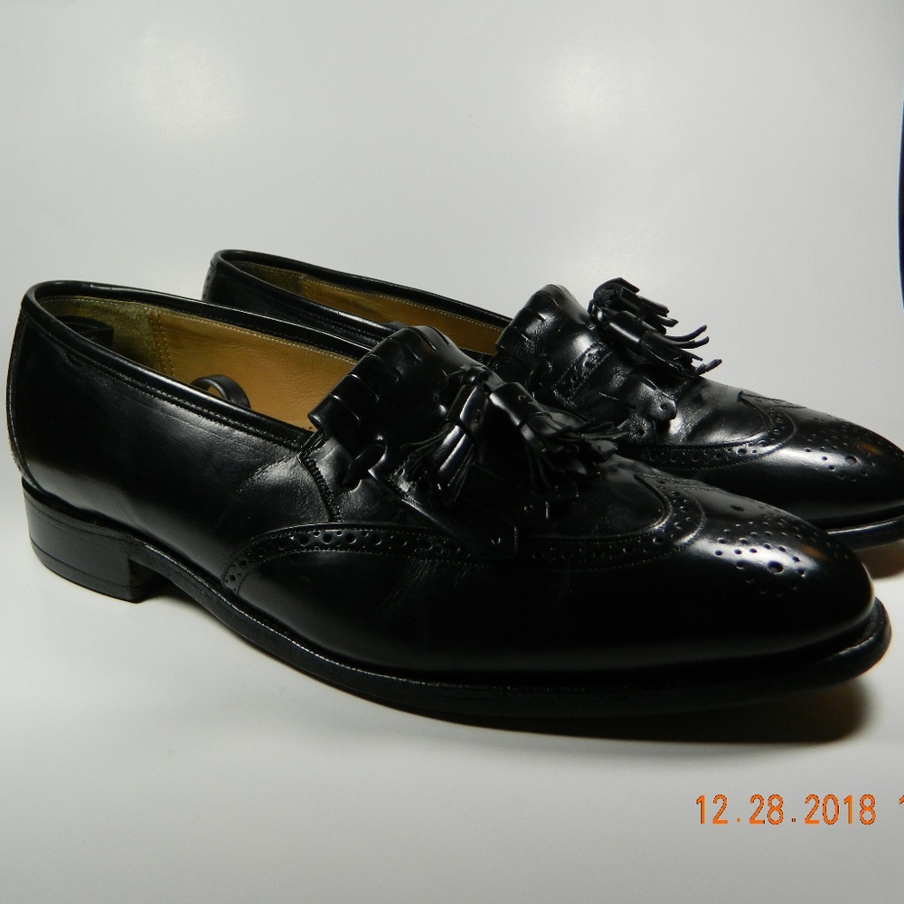 Johnston & Murphy Optima Black Leather Wingtip 12